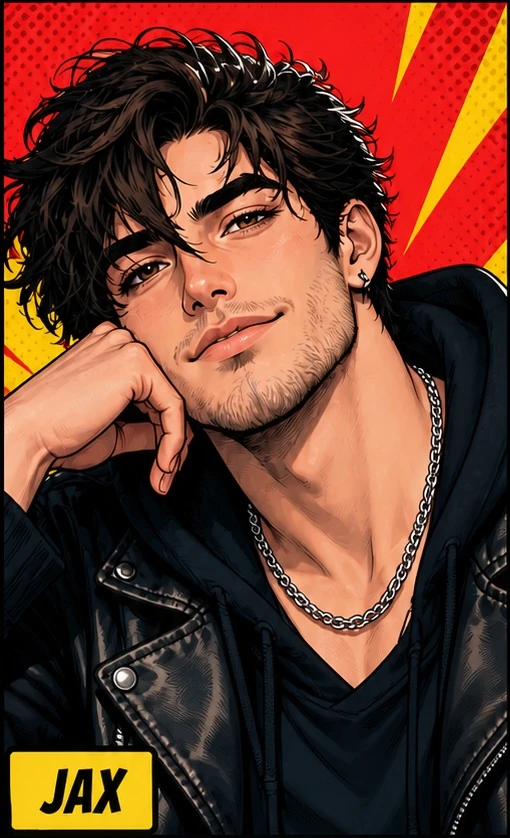 Jax, an illustrated fictional city artist
